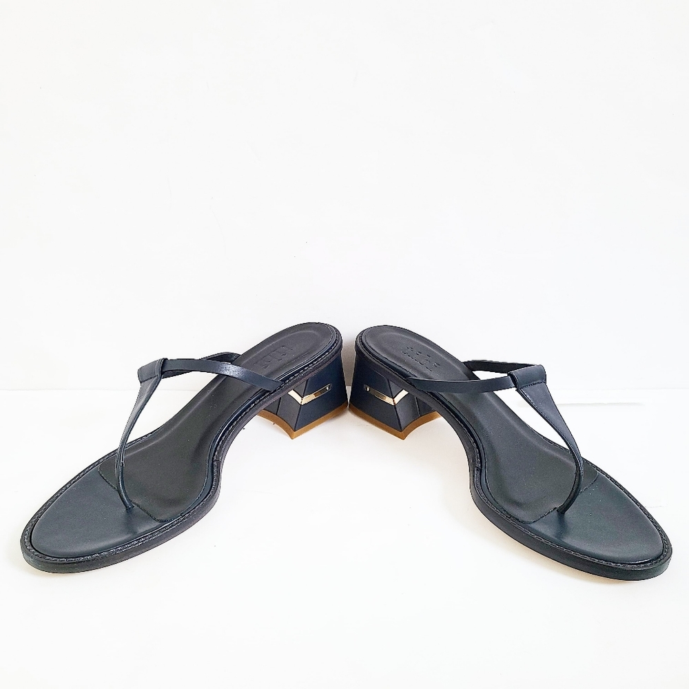 Tibi Navy Eliza Thong Sandal